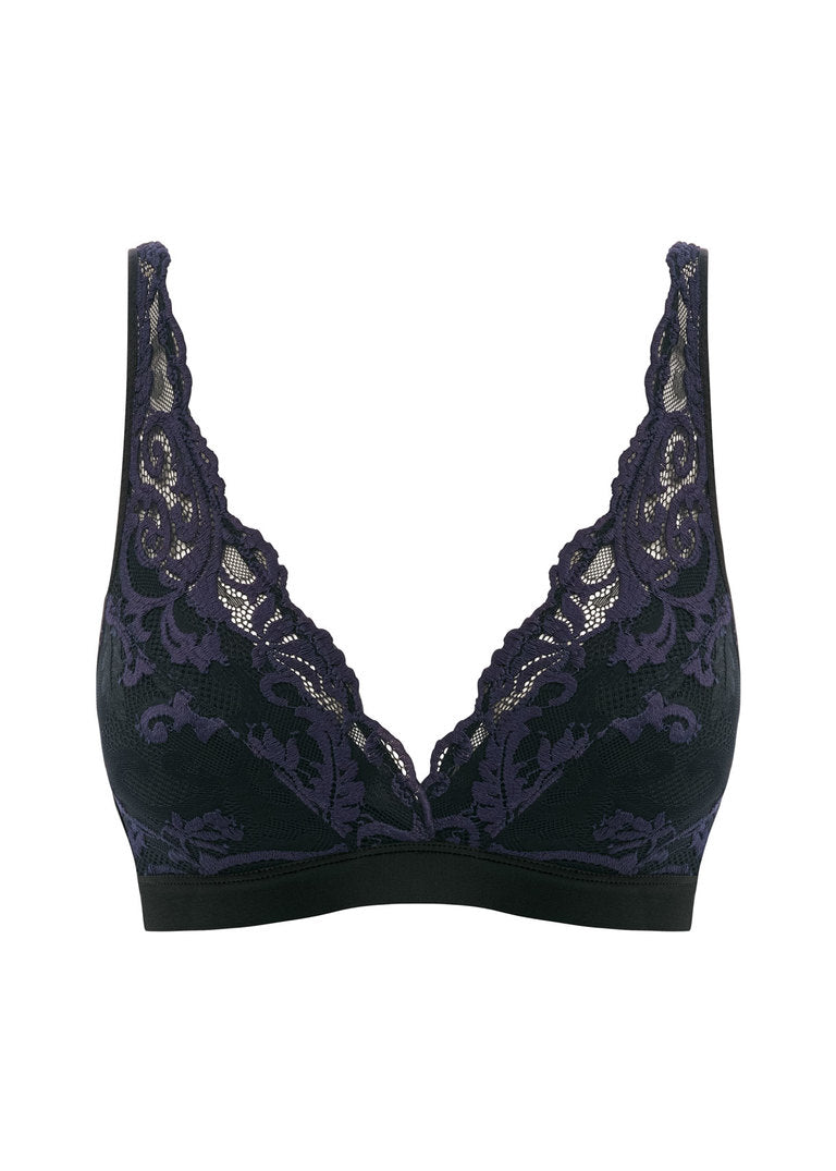 ‘Instant icon’ bralette in black eclipse size M