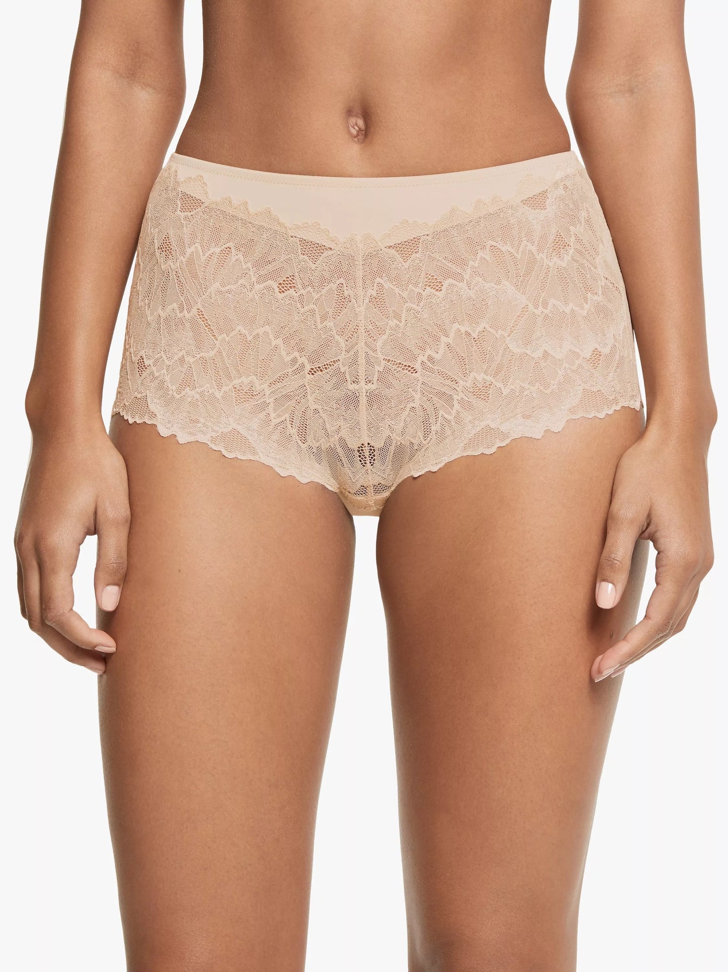 ‘Zoey’ deep briefs in nude size 10