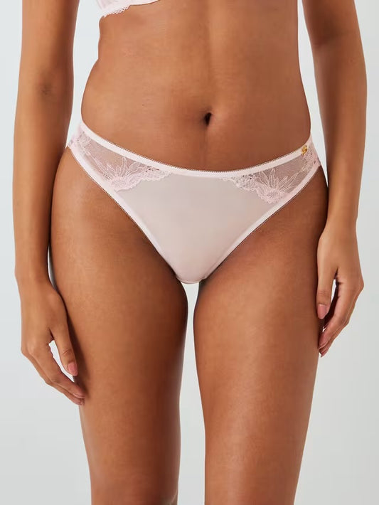‘Jolene’ lace Brazilian briefs in light pink size 12