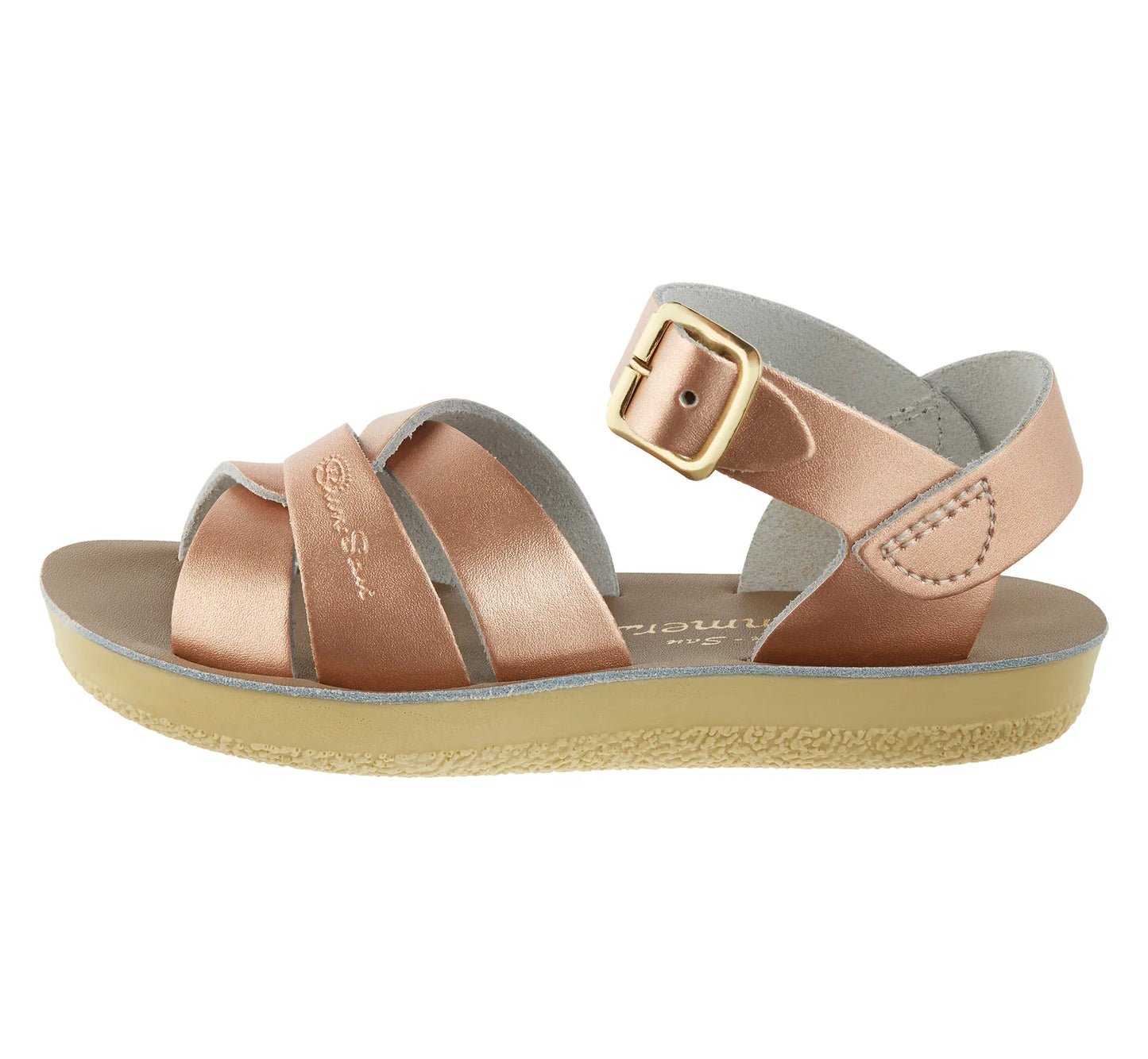 SALT-WATER ‘Swimmer’ sandals in rose gold