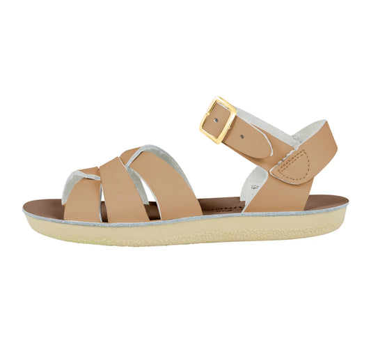SALT-WATER ‘Swimmer’ sandals in Latte size 2