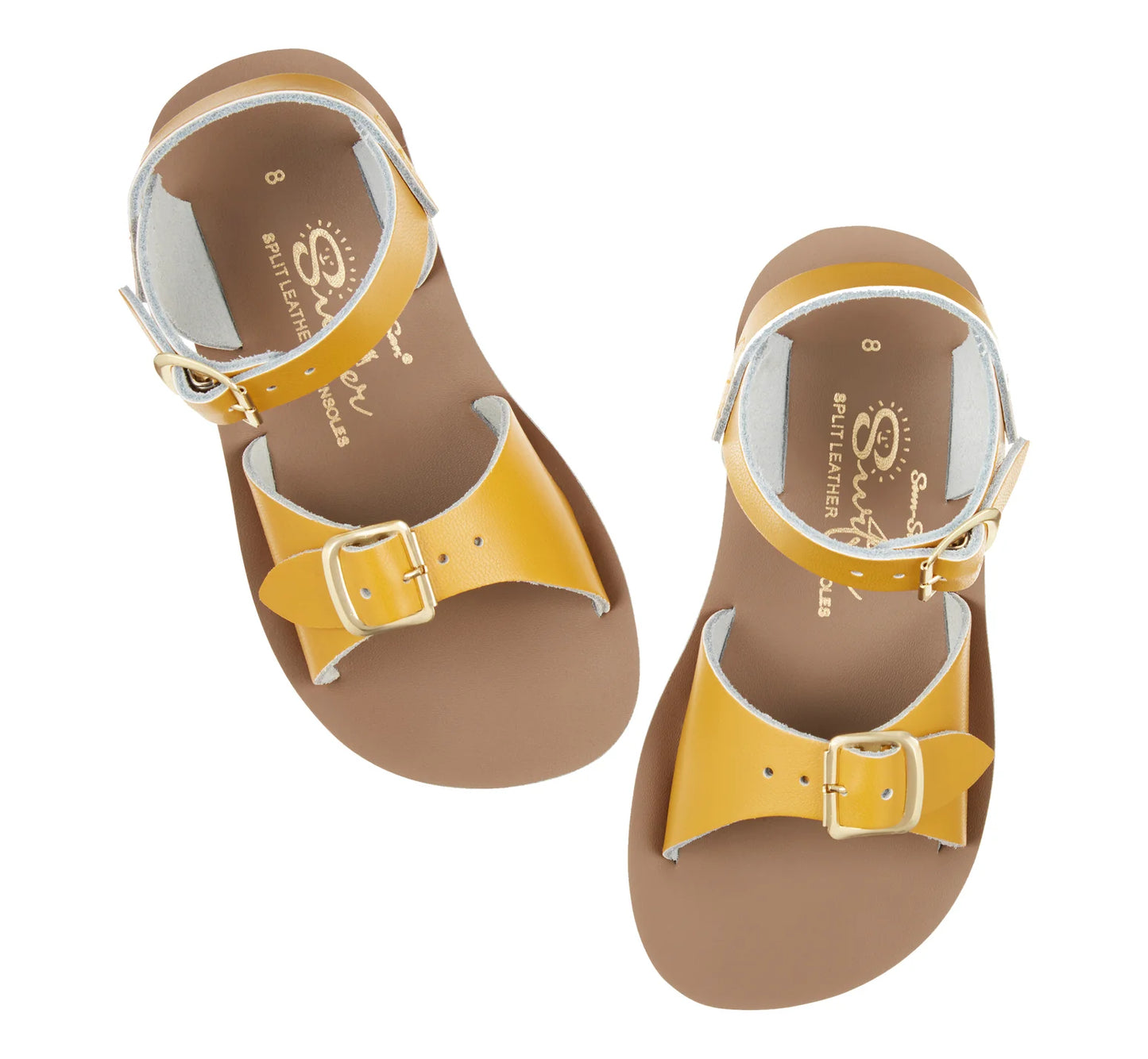SALT-WATER ‘Surfer’ sandals in Mustard size 10 (28)