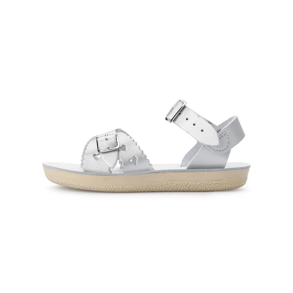 SALT-WATER ‘Sweetheart’ sandals In silver