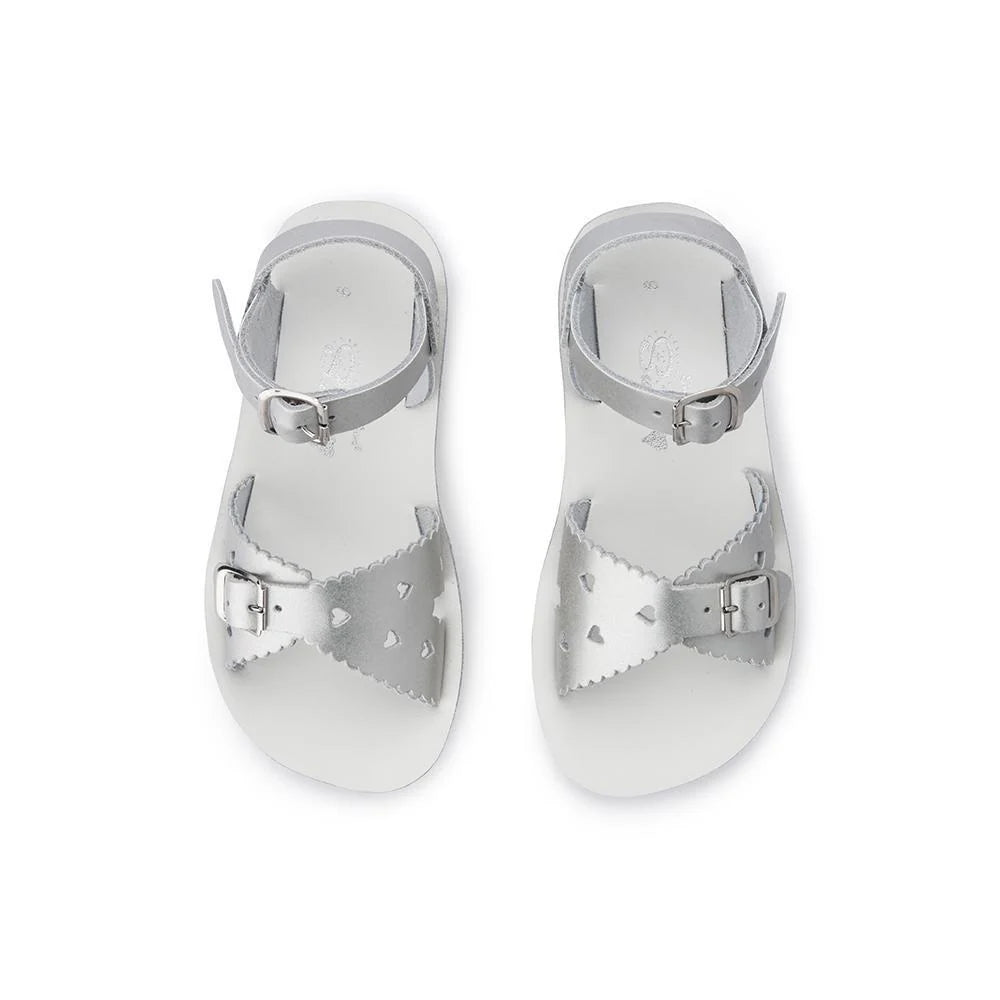 SALT-WATER ‘Sweetheart’ sandals In silver