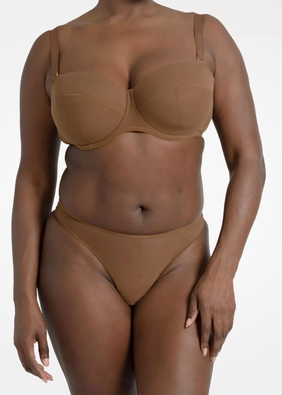 Strapless and multi way bra in cinnamon