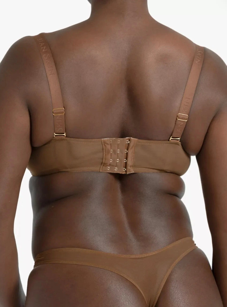 Strapless and multi way bra in cinnamon
