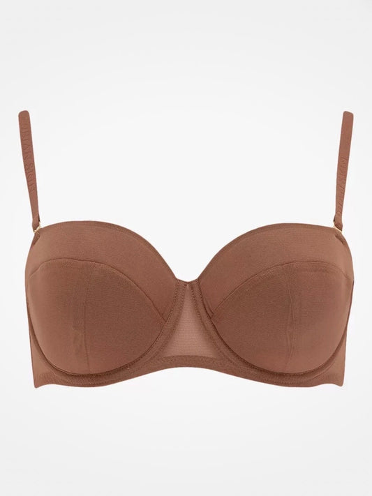 Strapless and multi way  bra in caramel