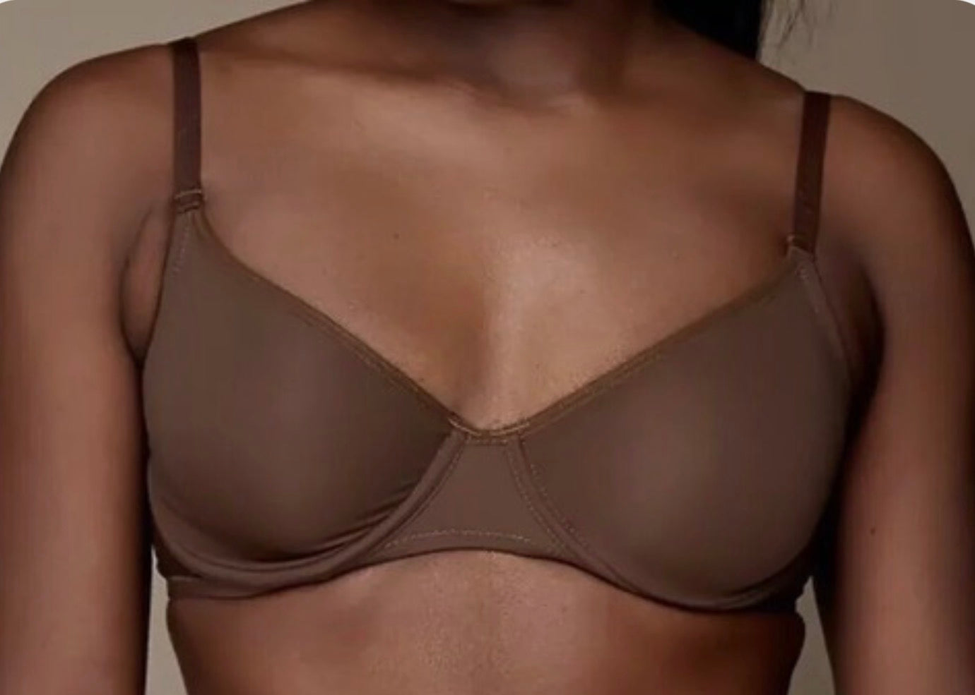 T shirt bra in cinnamon