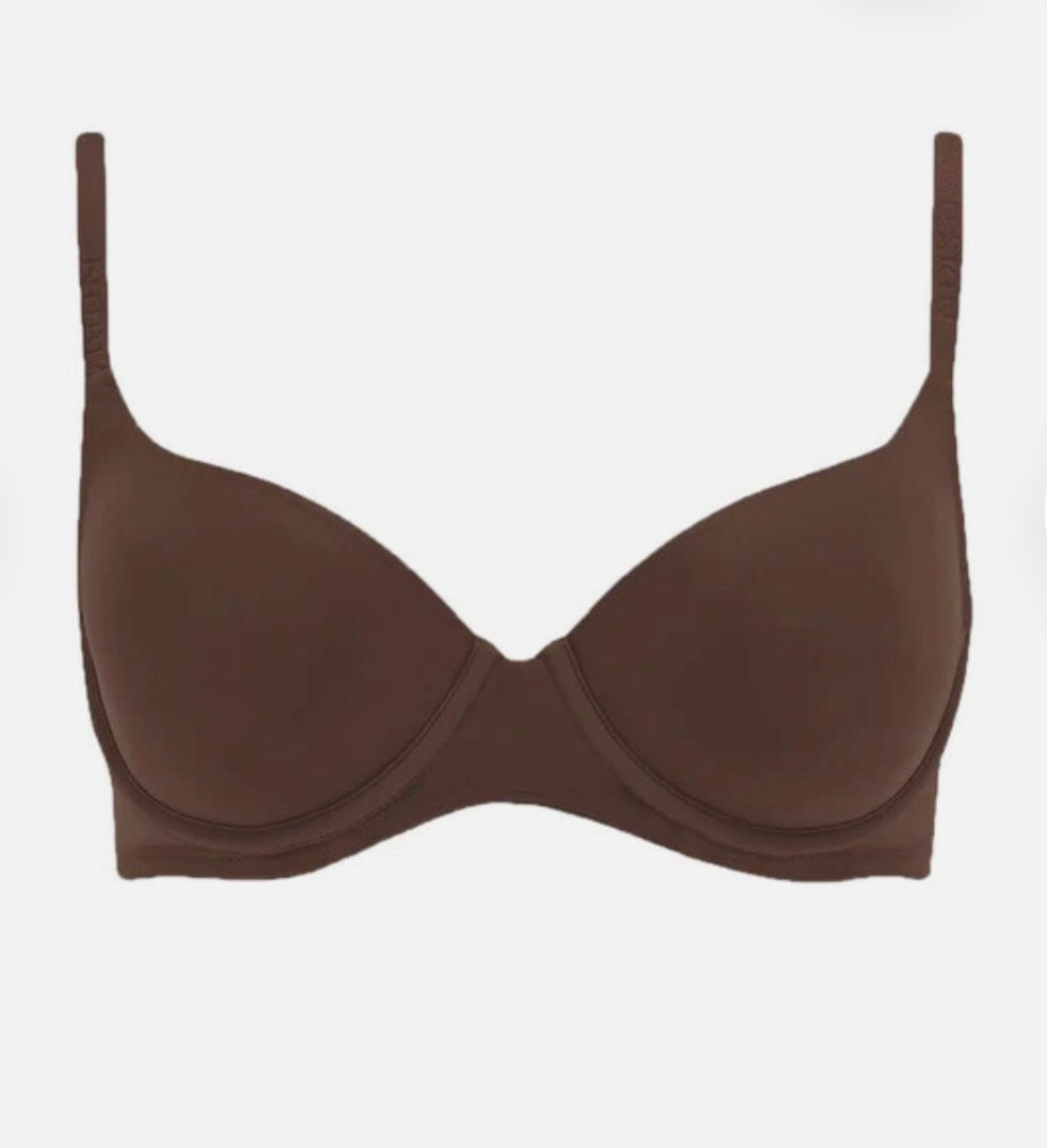 T shirt bra in berry