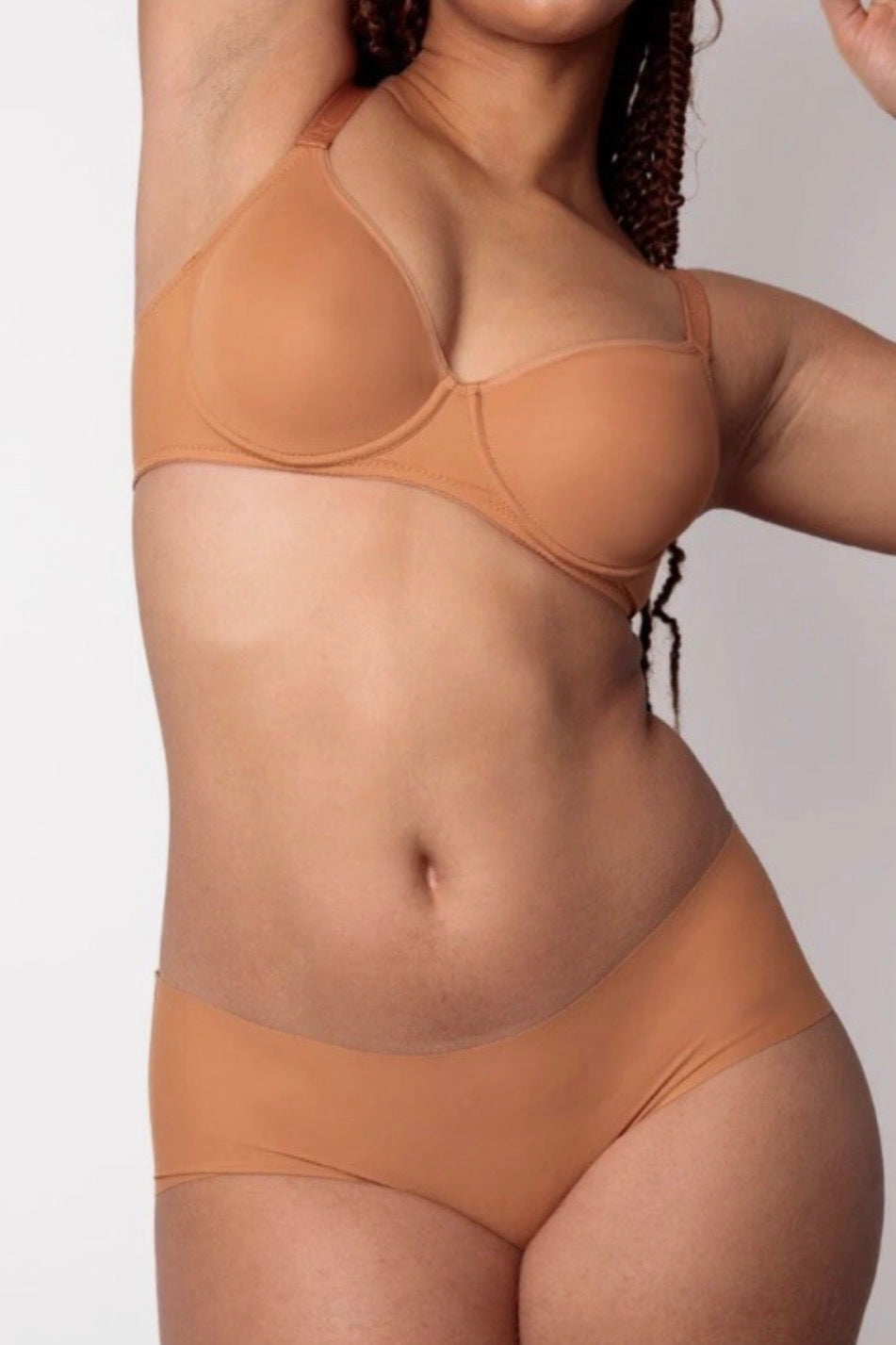 T shirt bra in cafe au lait