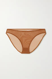 Mesh briefs in caramel size XL