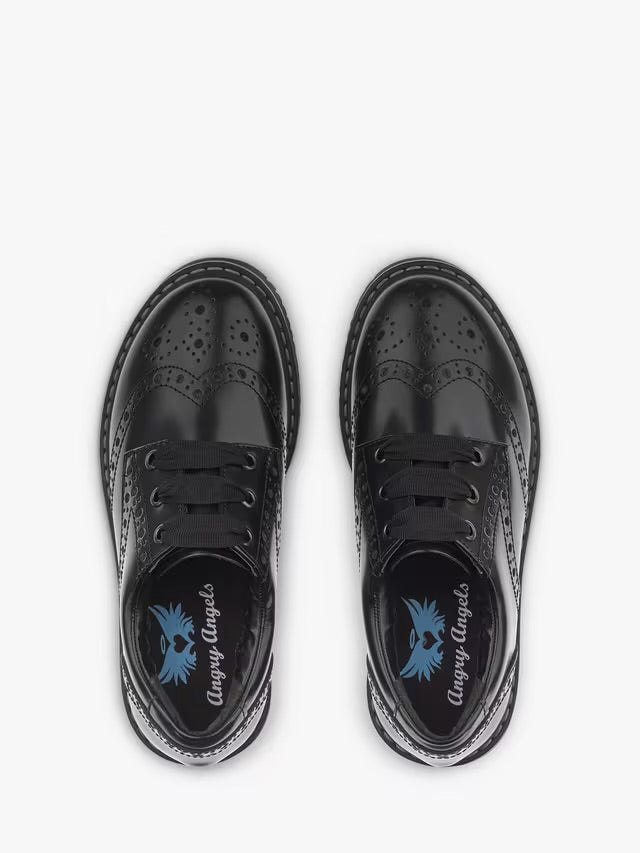 START-RITE Angry Angels ‘Impulsive’ black leather brogues