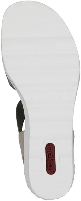 RIEKER medal wedge elasticated sandals size (39) 6