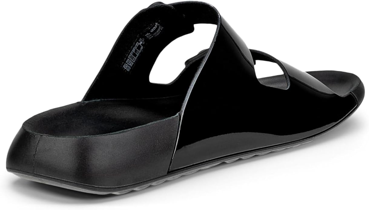 ECCO cozmo 2 strap leather sandal in black size 6 (39)