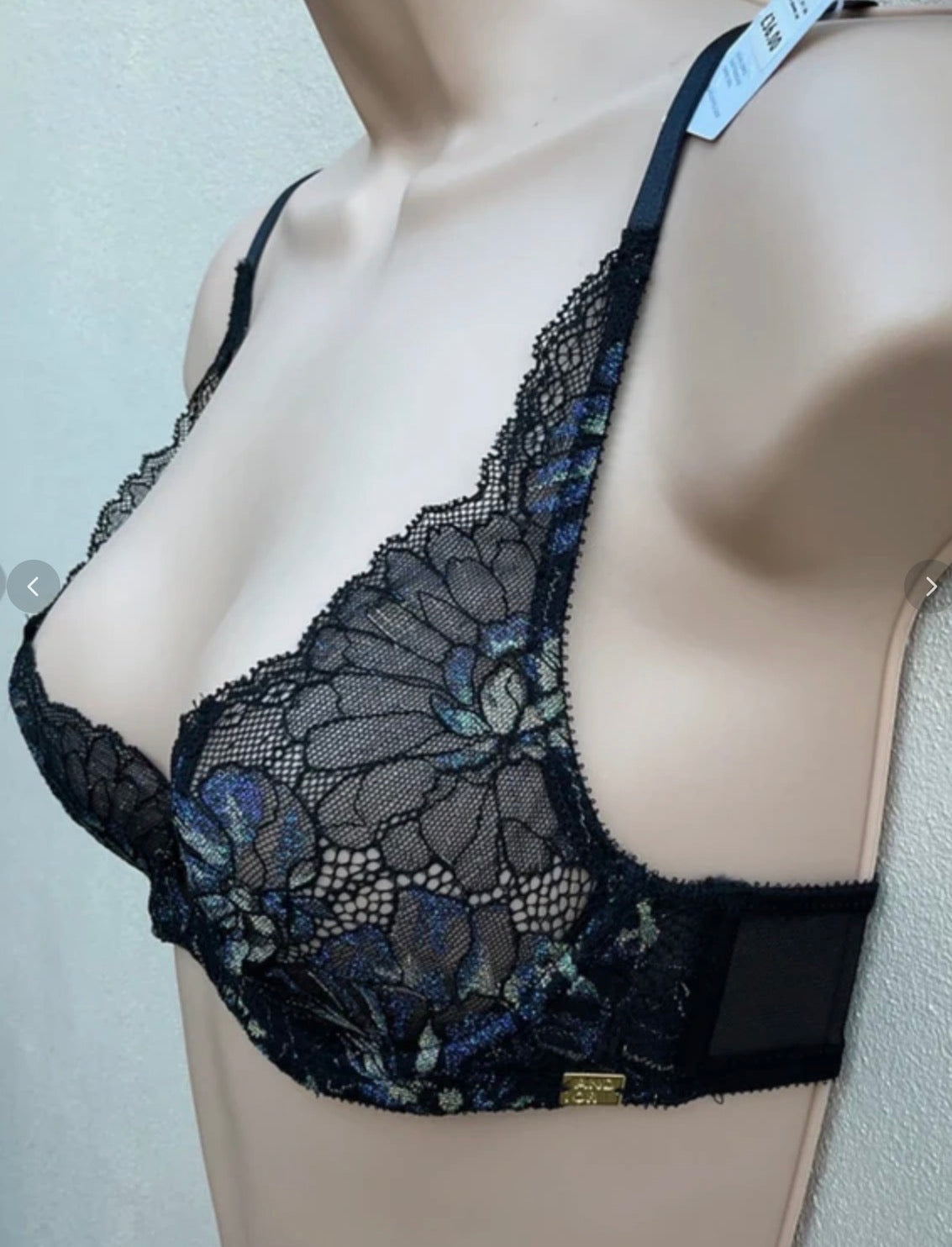‘Brooklyn’ demi cup, non padded, underwired in black