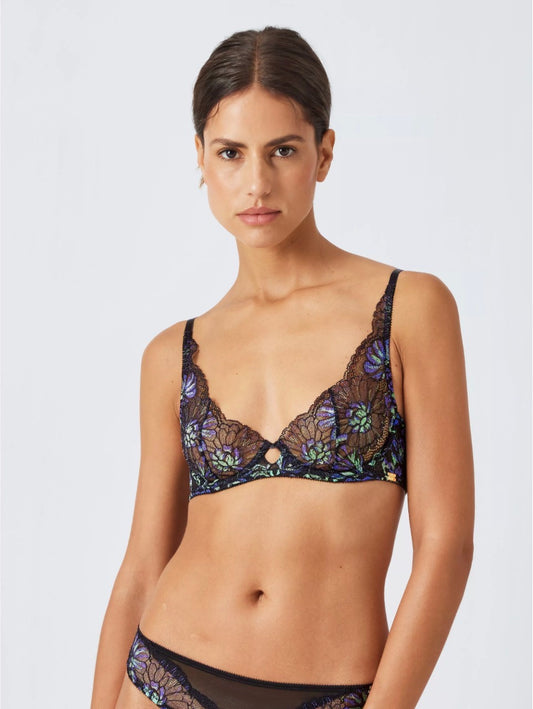 ‘Brooklyn’ demi cup, non padded, underwired in black