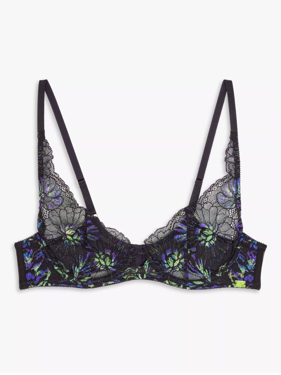 ‘Brooklyn’ demi cup, non padded, underwired in black