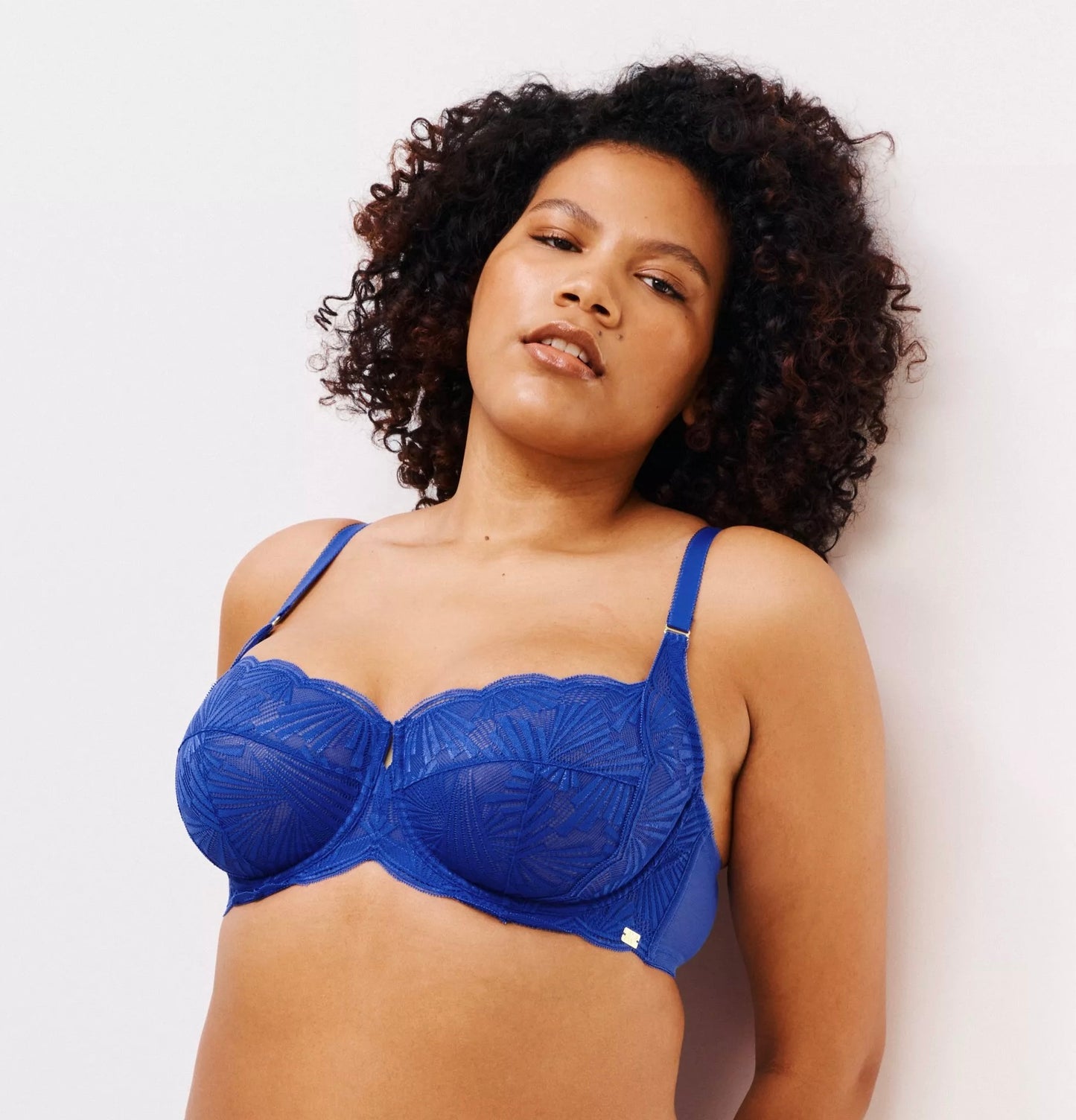 ‘Bailey’  balcony bra in cobalt blue - full support