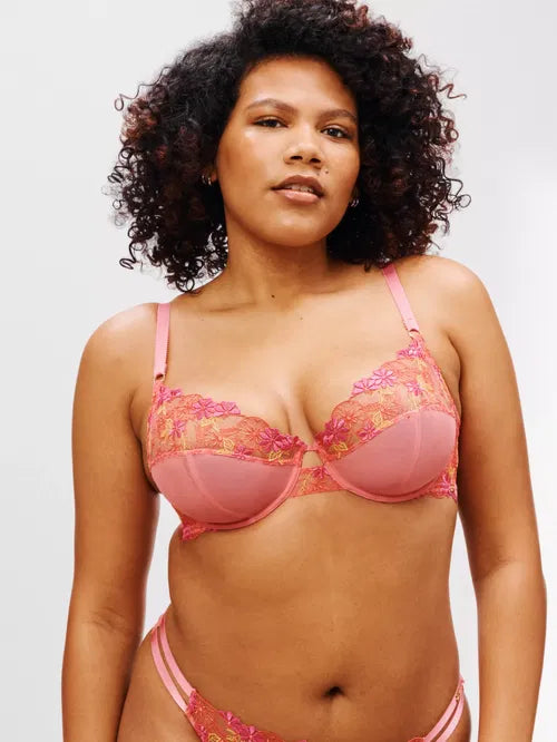 ‘Alexis lemon tree’ balcony bra - full support 32F