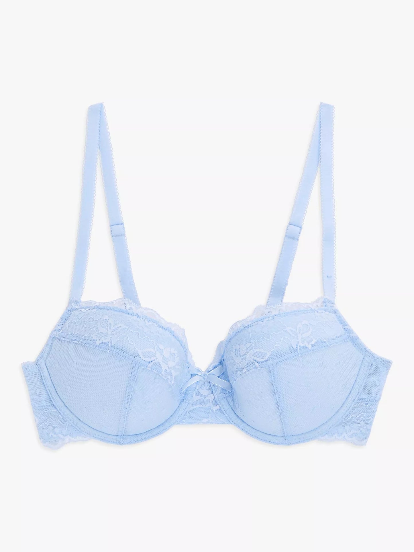 ‘Charlie' padded plunge bra in baby blue