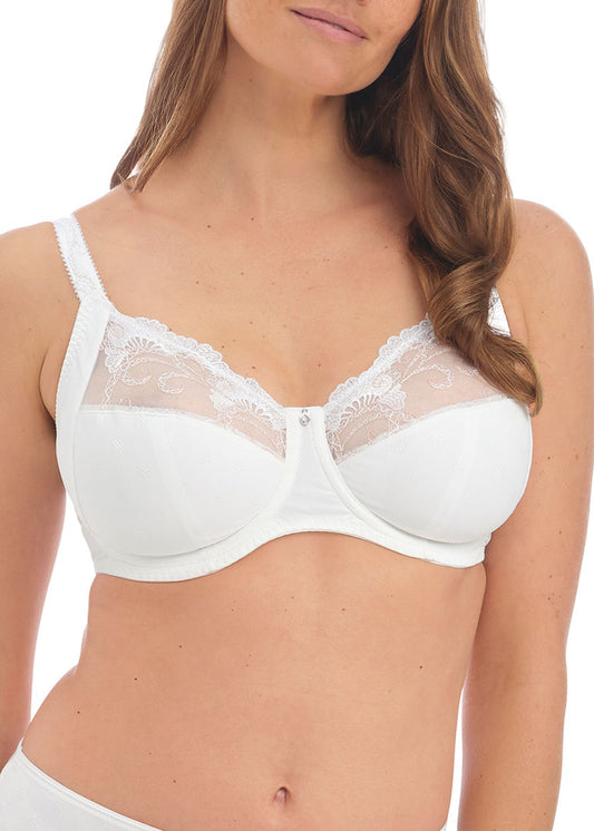 ‘Jocelyn’ full cup, side support bra in white