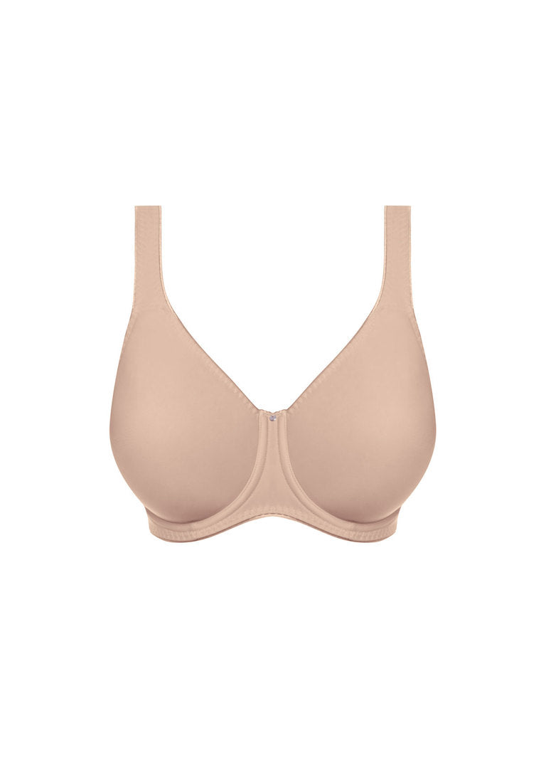 ‘Aura’ moulded, full cup bra in beige