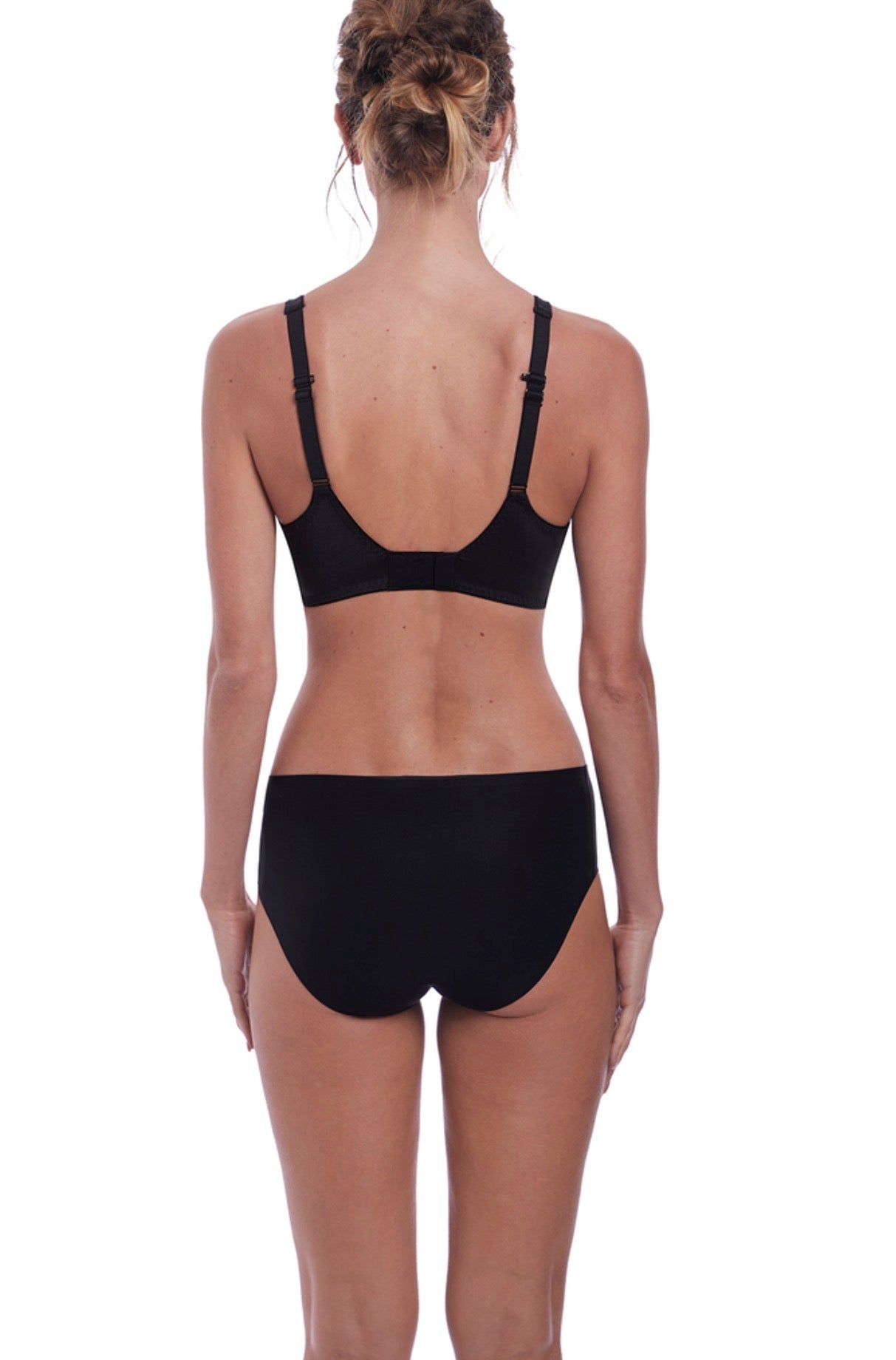 ‘Aura’ moulded, full cup bra in black