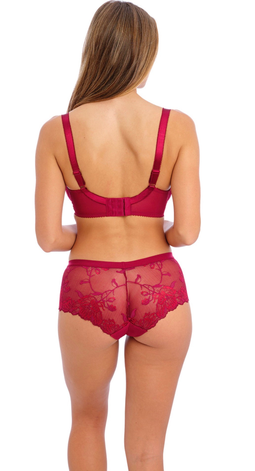 ‘Aubree’ side support bra in rouge
