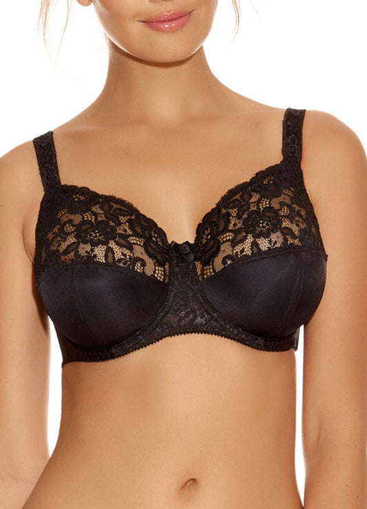 ‘Helena’ full cup, underwired bra in black