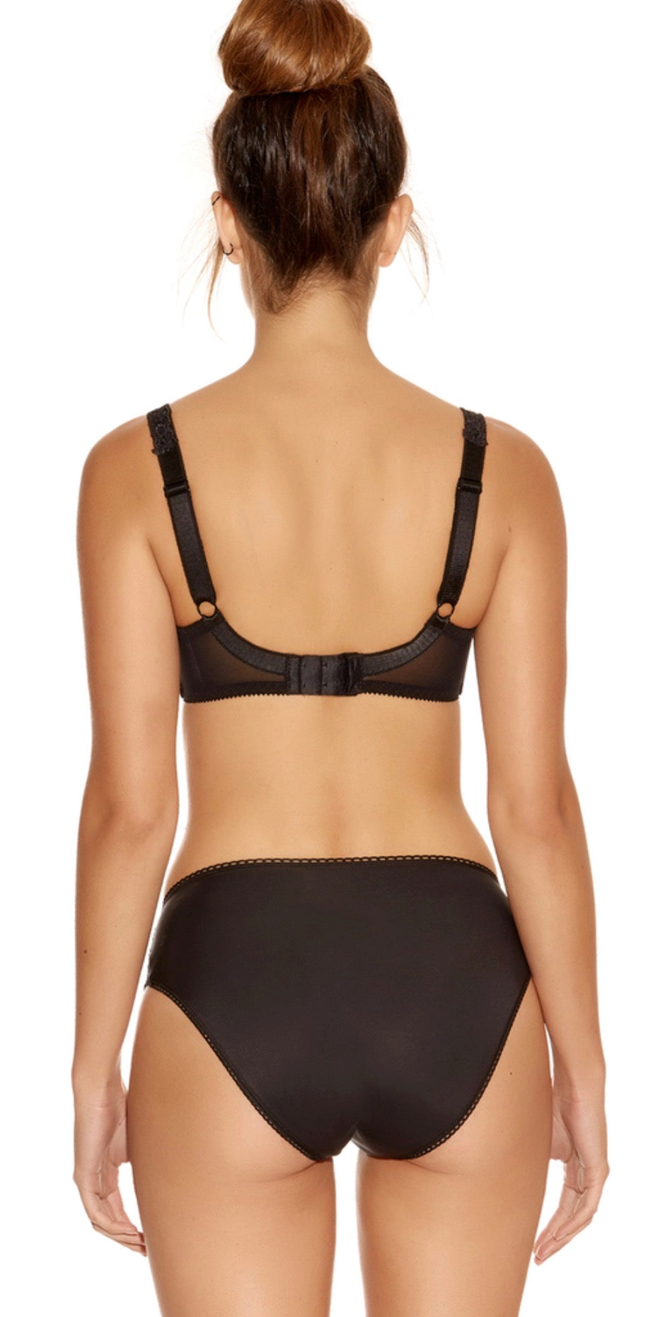 ‘Jocelyn’ full cup, side support bra in black