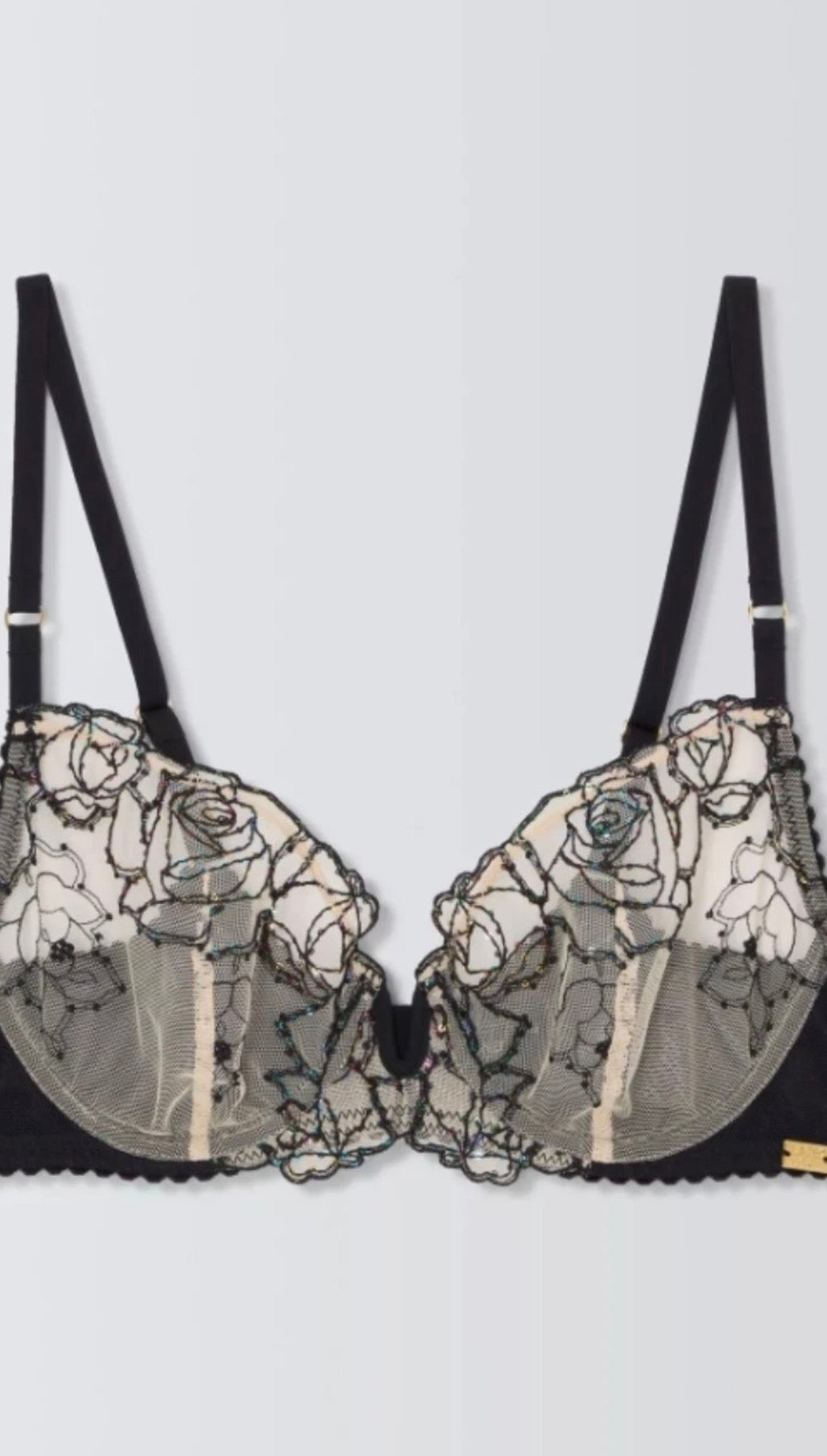 ‘Blake’ floral lace balcony bra