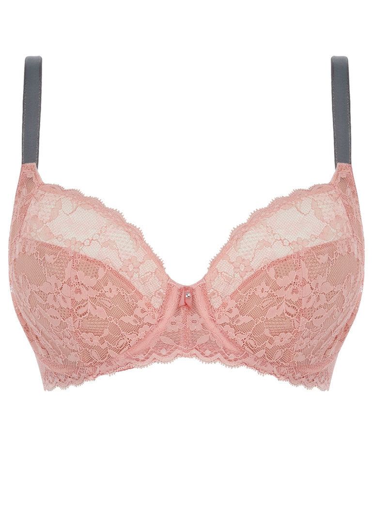 ‘Offbeat’ side support bra in rosehip