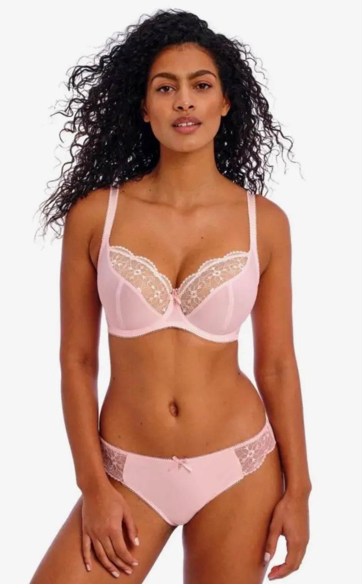 ‘Hallie’ plunge bra in pink champagne