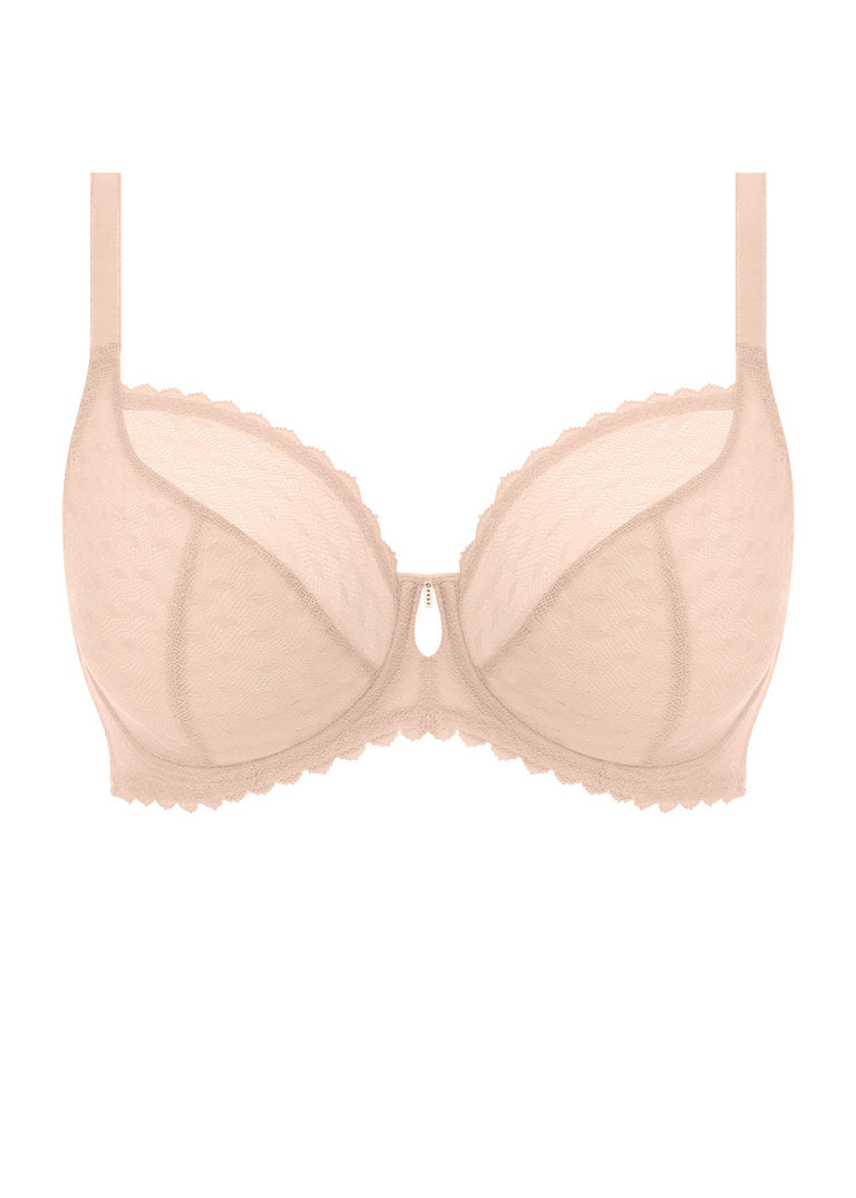 ‘Signature’ plunge bra in natural beige size 30DD