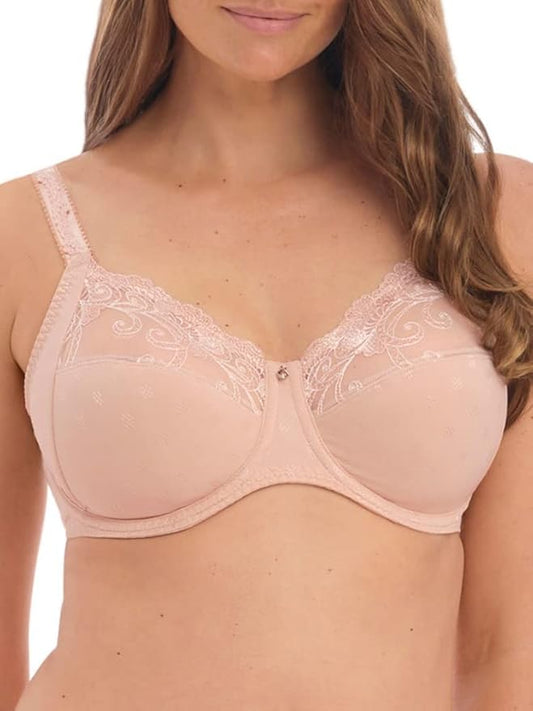 ‘Jocelyn’ full cup, side support bra in natural beige