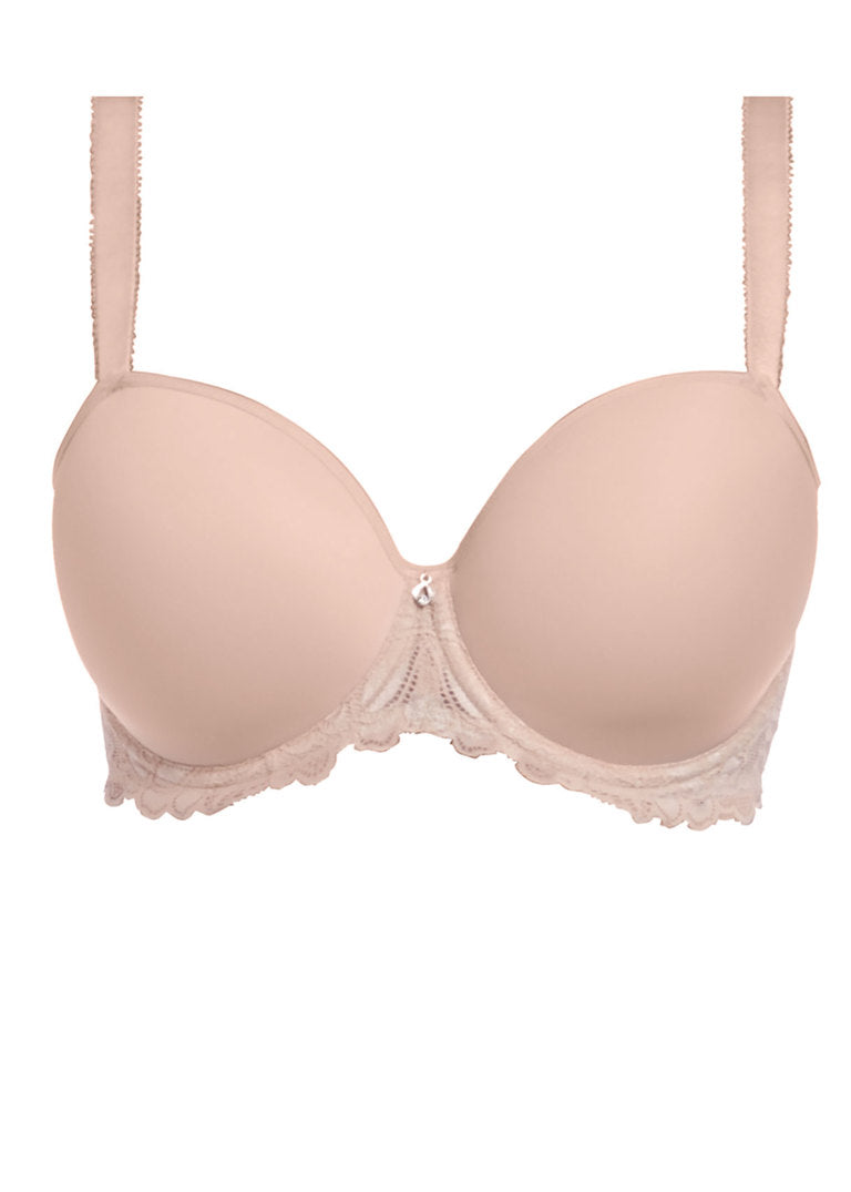 ‘Memoir’ moulded t shirt bra in beige 34D