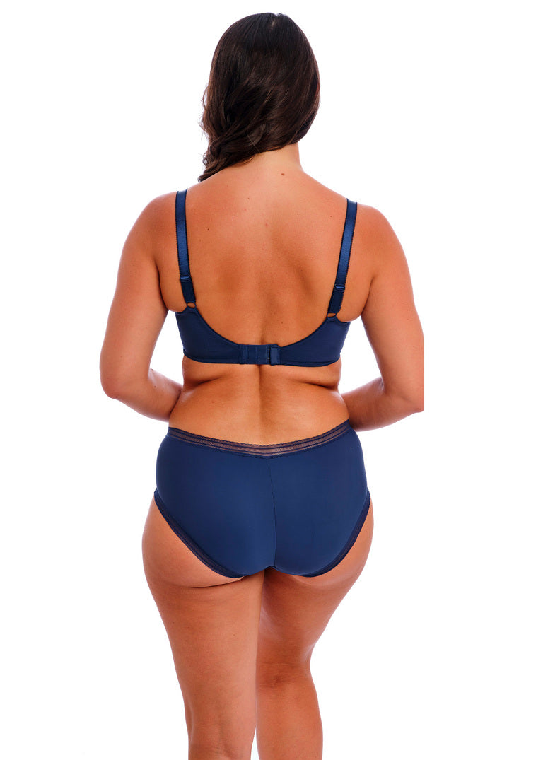 ‘Fusion Lace’ full cup, side support bra in French navy 32E
