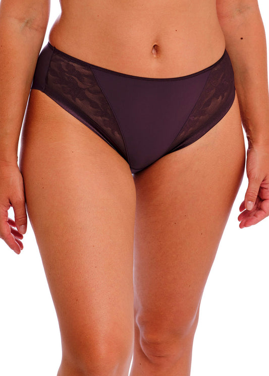 ‘Illusion’ briefs in plum size M