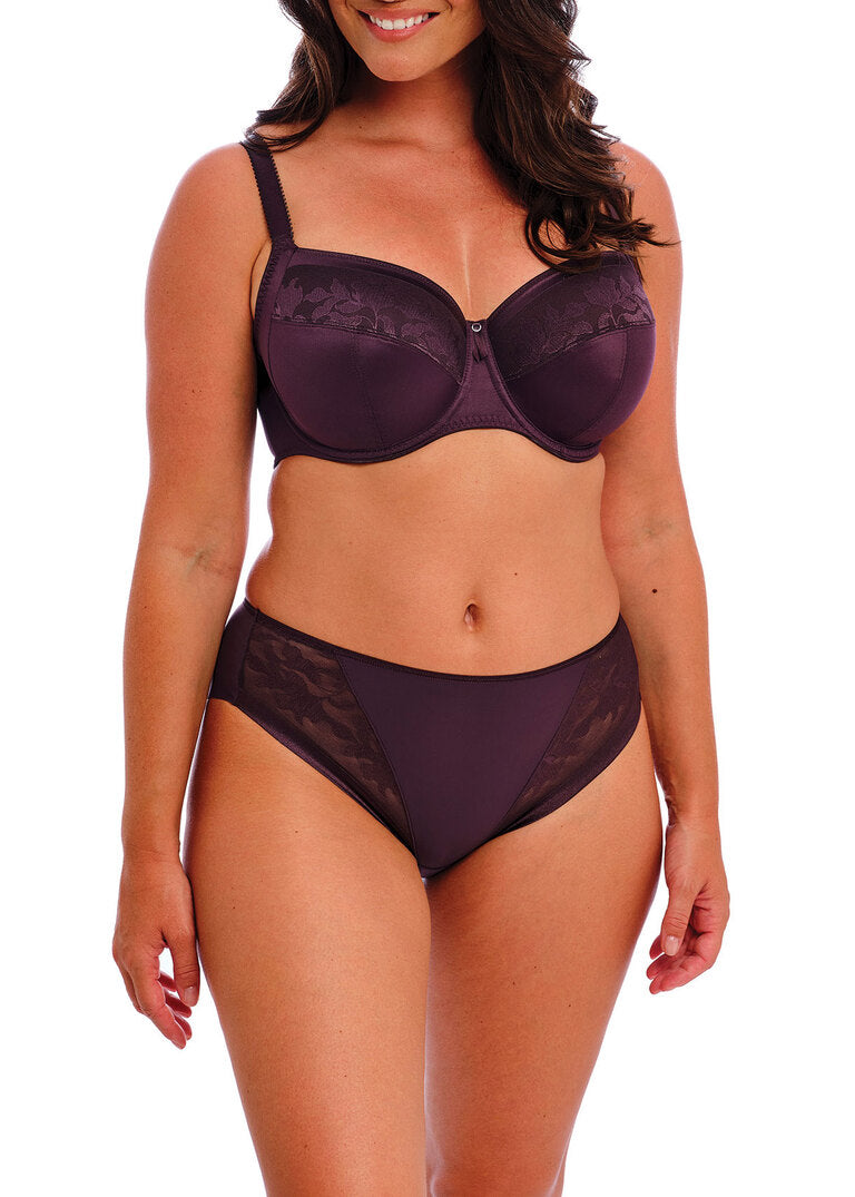 ‘Illusion’ briefs in plum size M