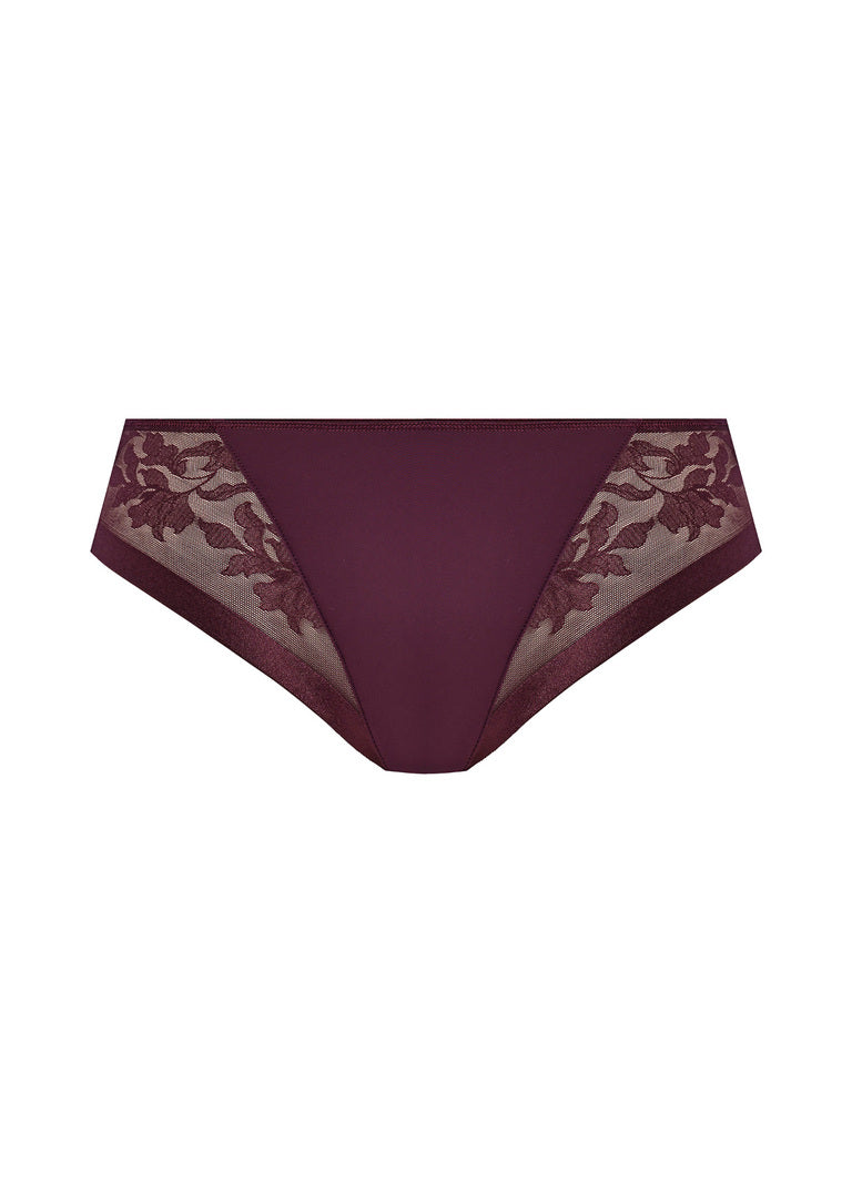 ‘Illusion’ briefs in plum size M