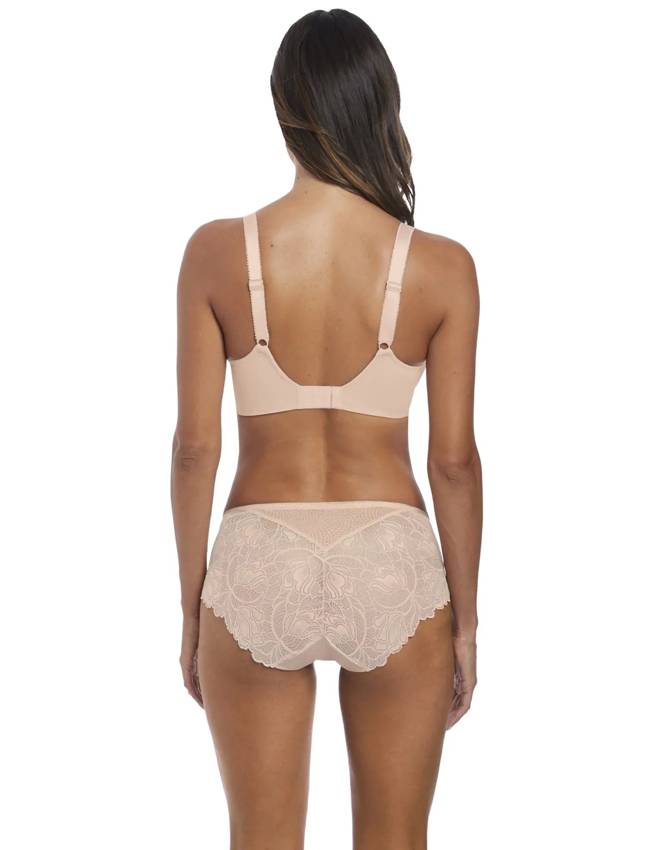 ‘Memoir’ full cup, side support bra in natural beige
