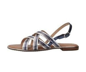 GEOX  D Sozy plus in navy/silver leather size 4.5 (37.5)