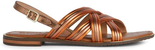 GEOX  D Sozy plus in bronze/orange leather size 6.5uk (39.5)