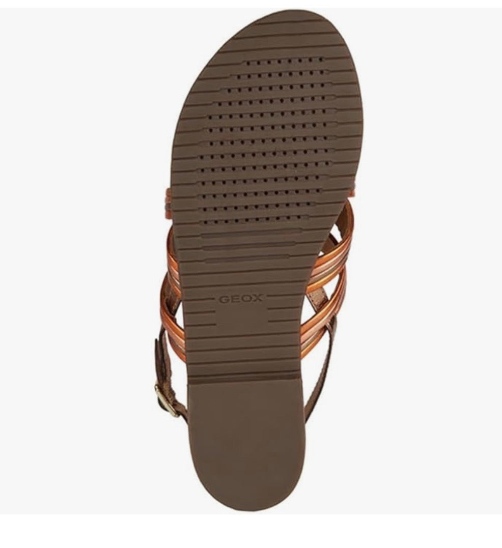GEOX  D Sozy plus in bronze/orange leather size 6.5uk (39.5)