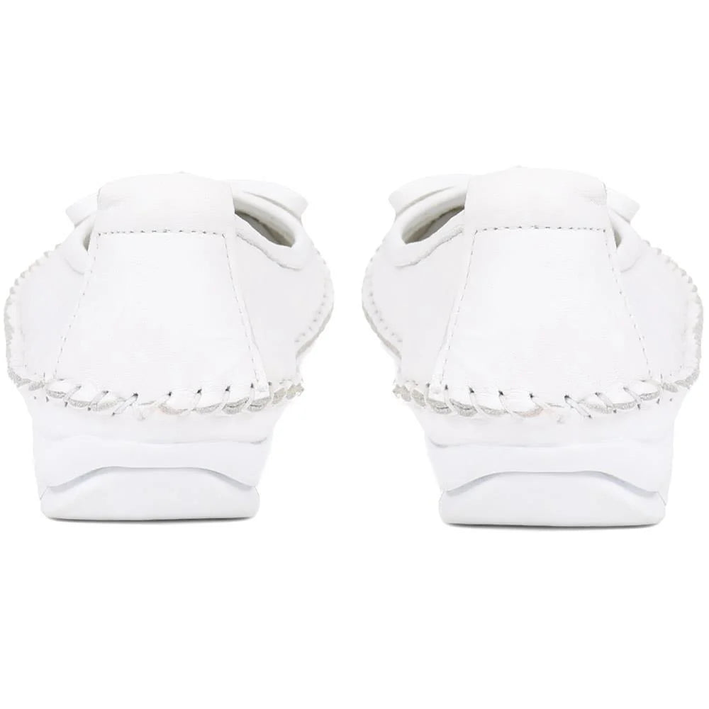 PAVERS leather ballet pumps in white size 5 (38)