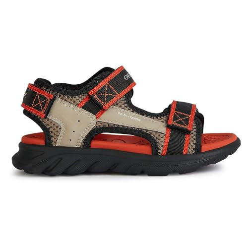 GEOX Airadyum water friendly sandals in dark beige/red size 1 (33)