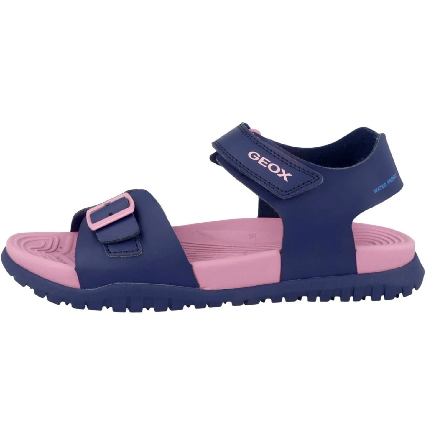 GEOX Fusbetto water friendly sandal in navy/pink size 5 (38)