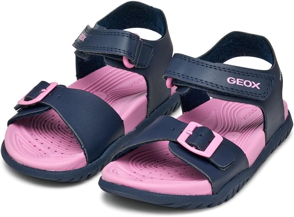 GEOX Fusbetto water friendly sandal in navy/pink size 5 (38)