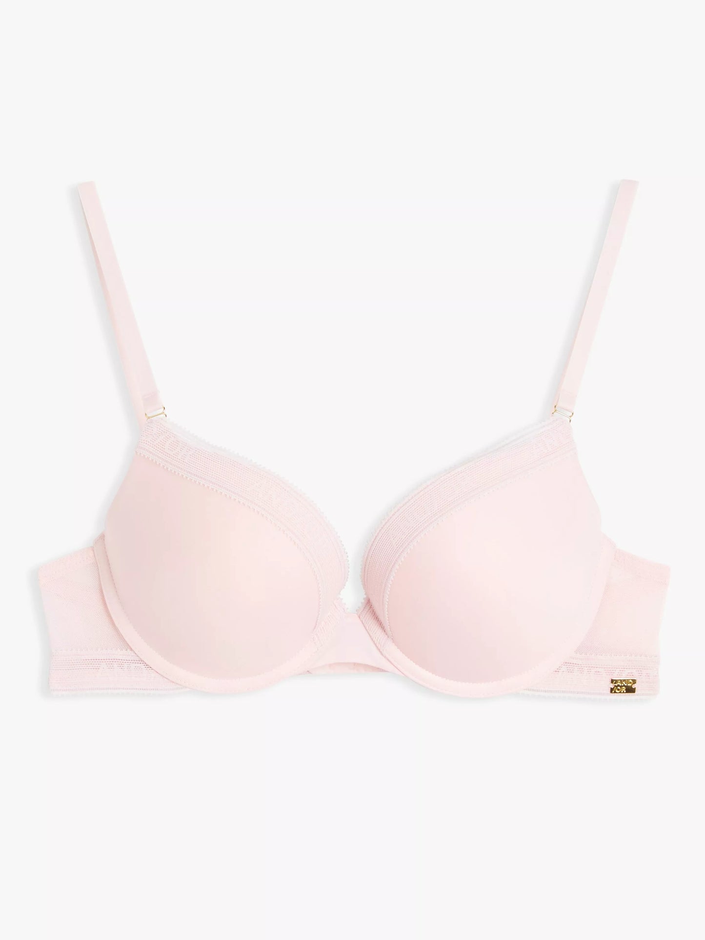 ‘Fleur’ padded push up bra in rose