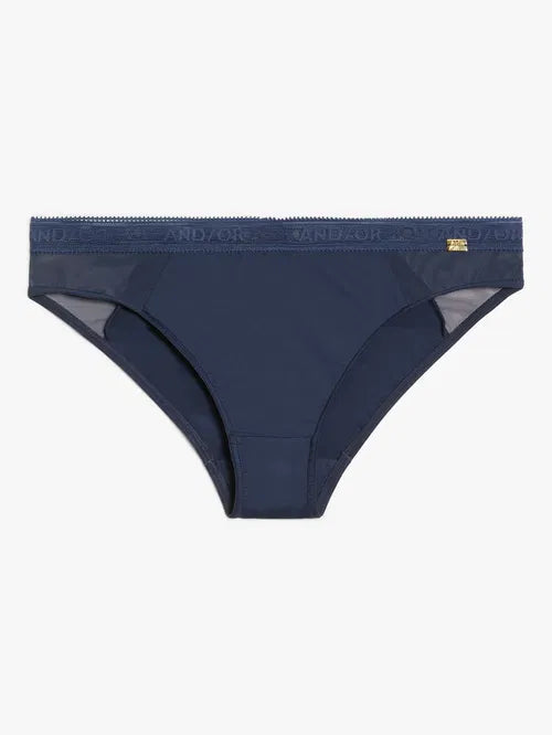 ‘Fleur’ bikini briefs in navy